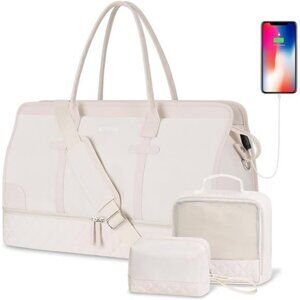 Weekender Overnight Bags for Women, Large Travel Duffle Bags with Shoe